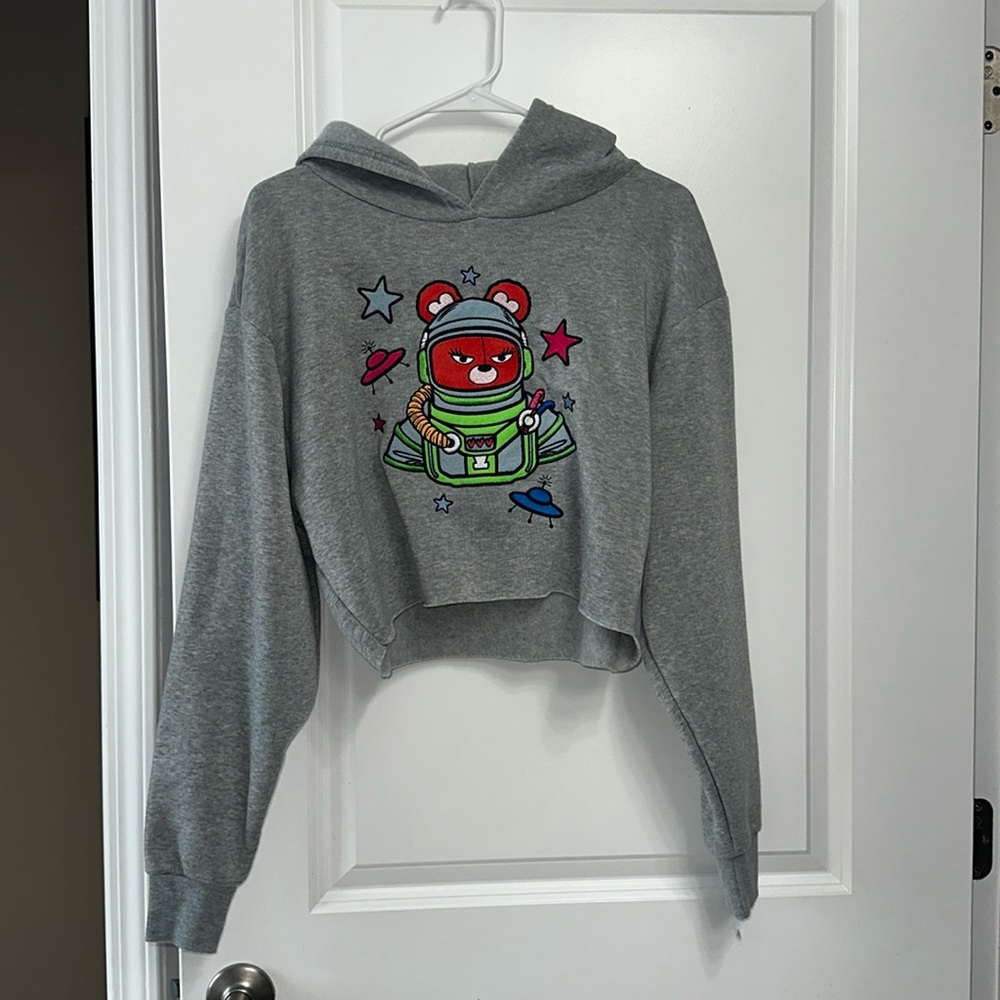 RF cropped Astro-Bear hoodie